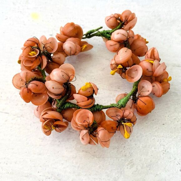 Vintage Millinery Bridal Flowers Lot Picks Bouquets Tiaras Hand Made Tiny Shells - Picture 9 of 16